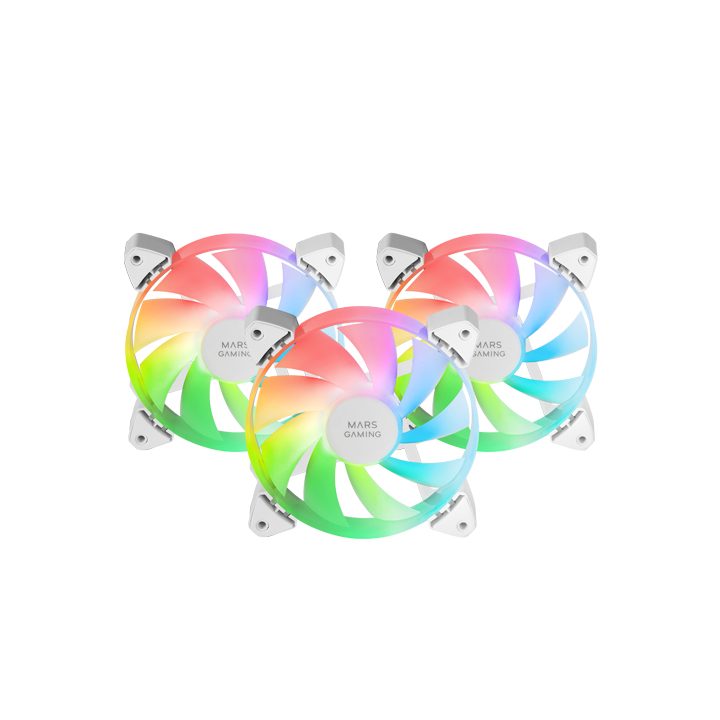 Mars Gaming MF-3A, Kit 3x Ventiladores FDB Ultrasilenciosos 120mm…