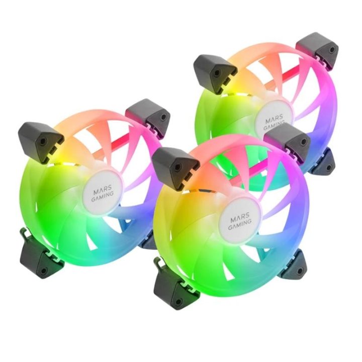 Mars Gaming MF-3A, Kit 3x Ventoinhas FDB Ultra Silenciosas 120mm…