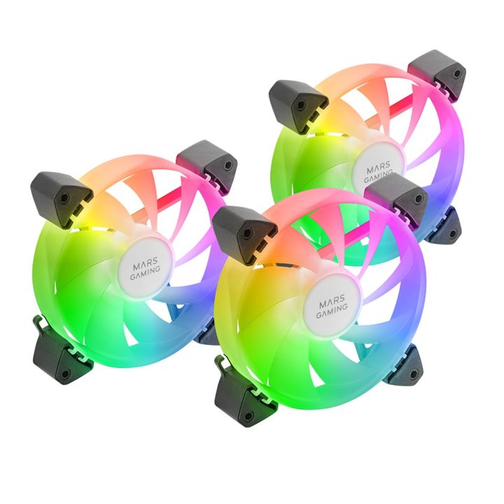 Mars Gaming MF-3A, Kit 3x Ventoinhas FDB Ultra Silenciosas 120mm…