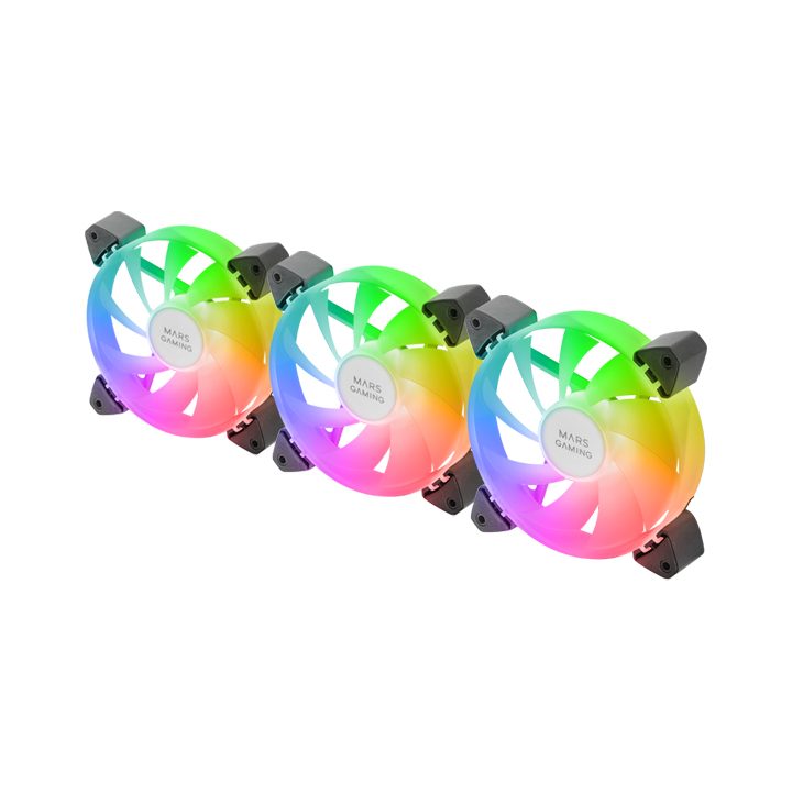 Mars Gaming MF-3A, Kit 3x Ventoinhas FDB Ultra Silenciosas 120mm…