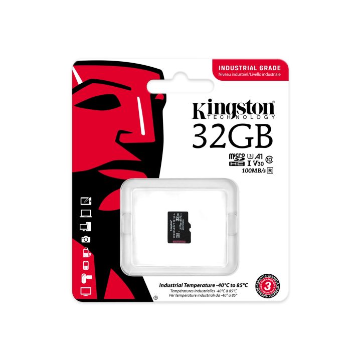 Kingston Technology Cartão microSDHC Industrial 8GB C10 A1 pSLC…