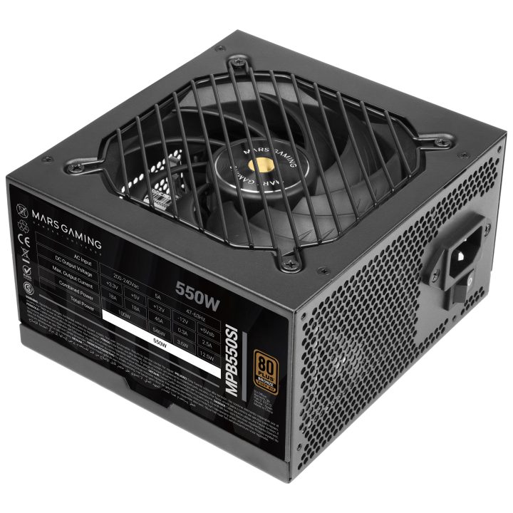 Mars Gaming MPB550SI, PC ATX Power Supply 550W, 7-Year Warranty…