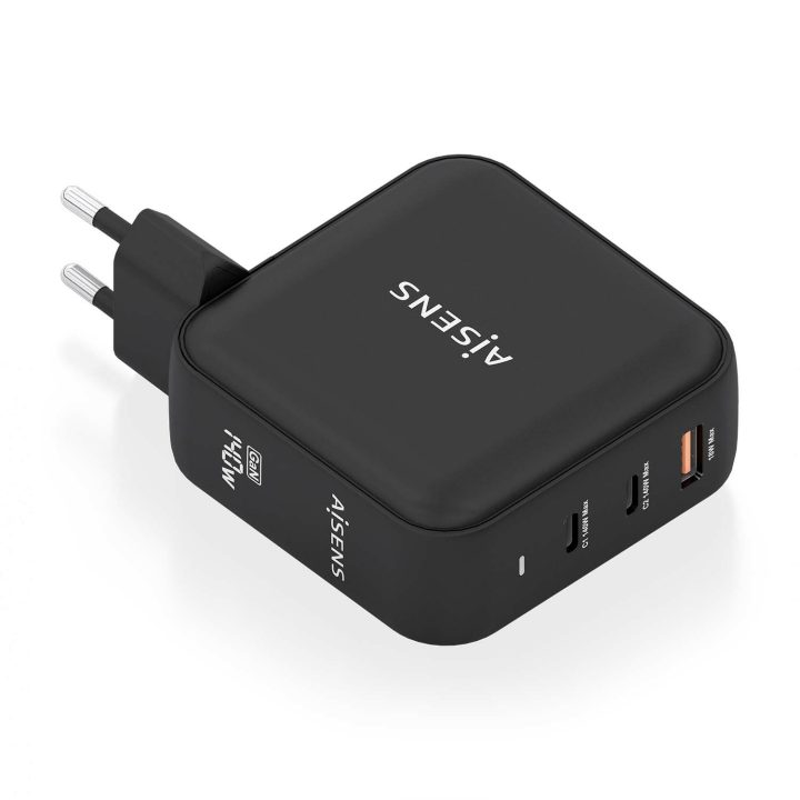 AISENS Cargador GaN 140W, 2xUSB-C PD3.1 QC4.0, 1xUSB-A QC3.0, Blanco