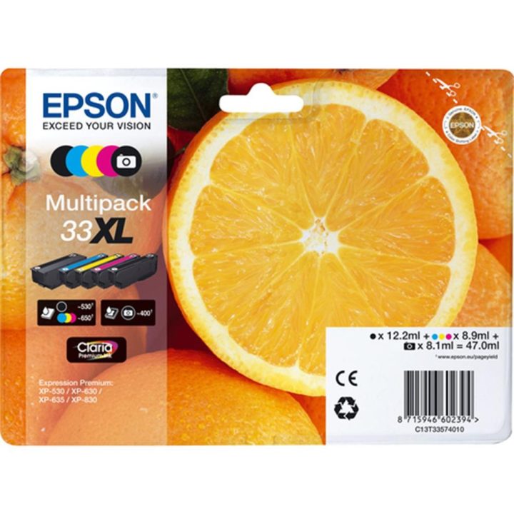 Epson Oranges Tinta multipack 5 colores 33XL Claria Premium Naranjas