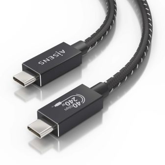 AISENS USB4 Gen3x2 Aluminum Cable 40Gbps 8K@60Hz 5A 48V 240W E-Mark…