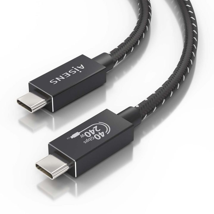 AISENS Cabo USB4 Gen3x2 Alumínio 40Gbps 8K@60Hz 5A 48V 240W E-Mark…