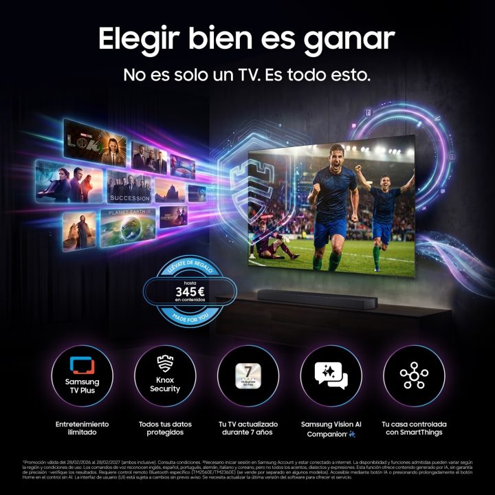 Samsung TQ77S83HAEXXC Televisor Inteligente OLED 4K de 77"
