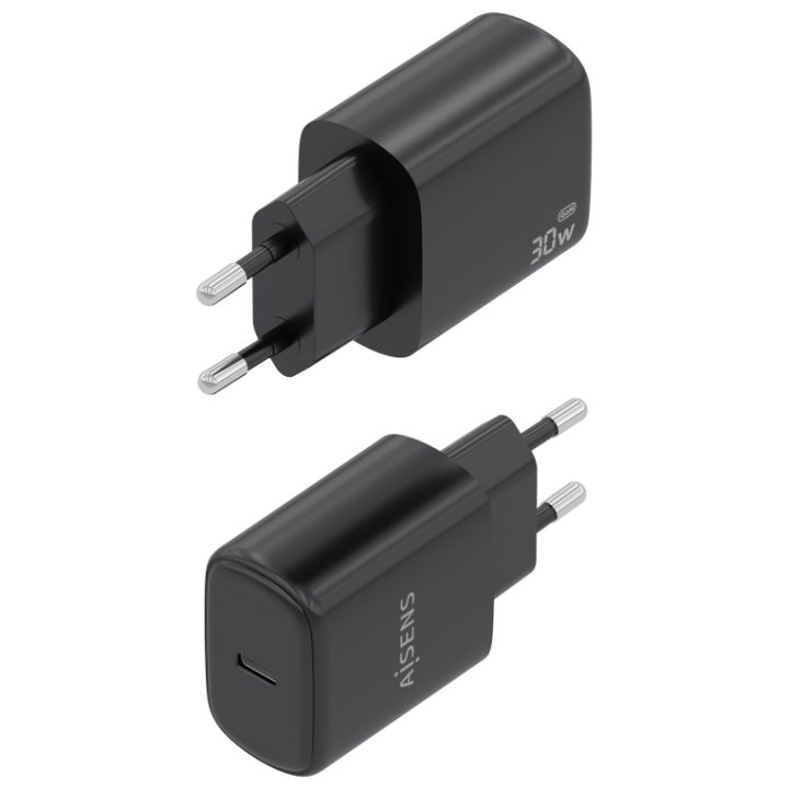 AISENS Carregador GaN 30W, 1xUSB-C PD3.0, Branco