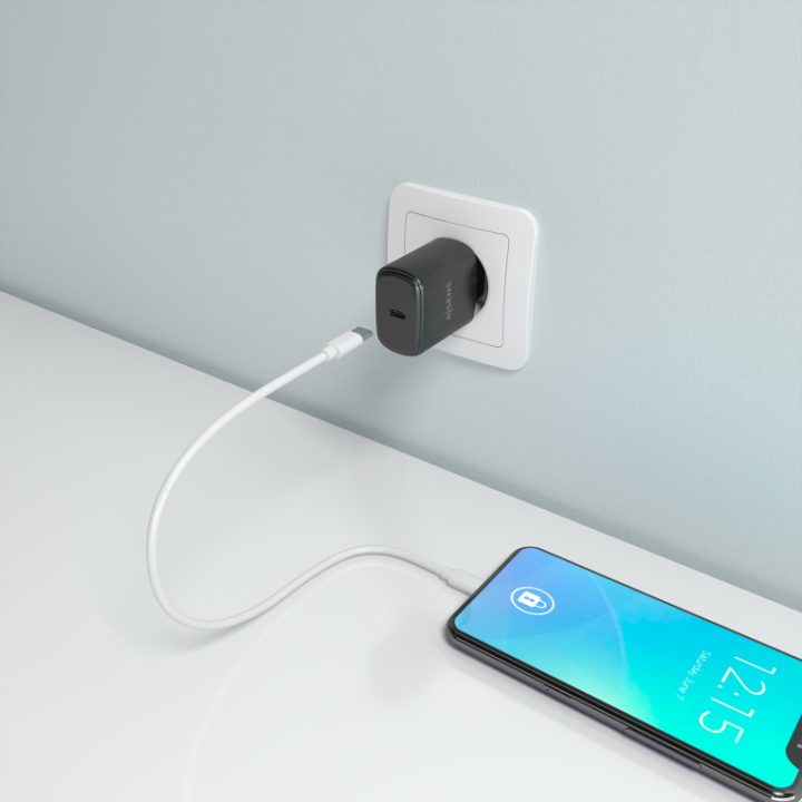AISENS Carregador GaN 30W, 1xUSB-C PD3.0, Branco