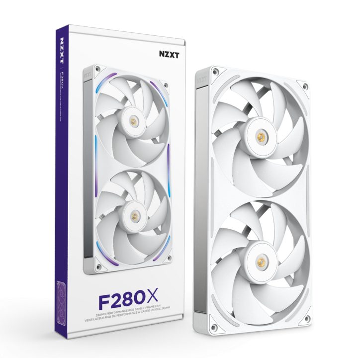 NZXT F280X RGB single-frame blanco Ventilador 140 mm (RF-U28PN-W1)