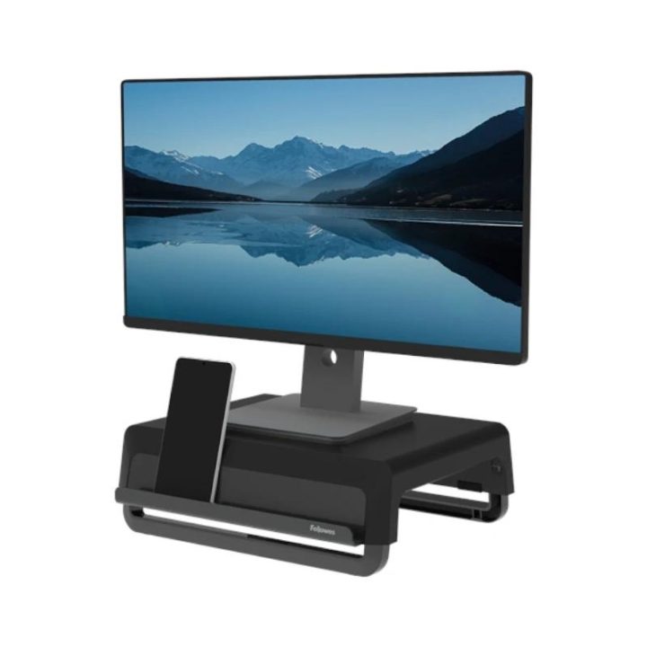 Fellowes 100016560 suporte para monitor de secretária Preto, Cinzento