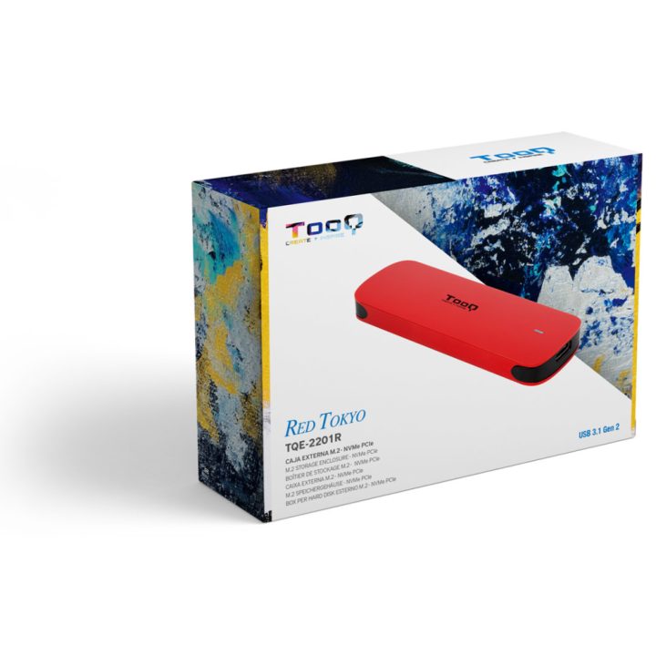 TooQ Caja externa para SSD M.2 NVMe, Azul