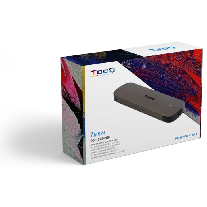 TooQ Caja Externa para SSD M.2 NGFF, Marrón