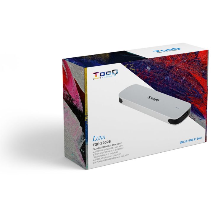 TooQ Caja Externa para SSD M.2 NGFF, Marrón