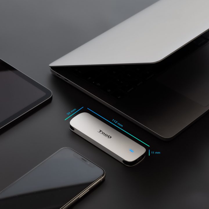TooQ External Enclosure for M.2 NGFF SSD, Brown