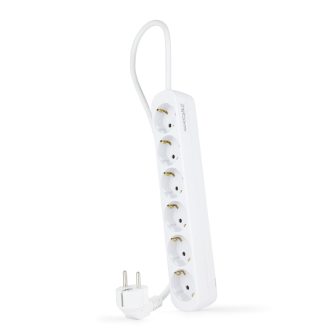 Nanocable Régua de Tomadas com 6 Tomadas, 1,4 m, Branco