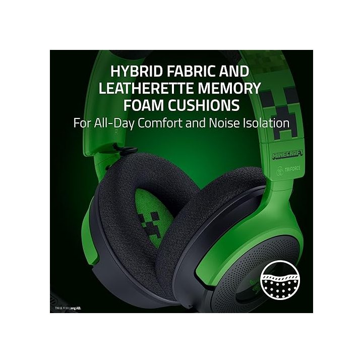 Razer Kraken V4 X Minecraft Edition Wired Over-Ear Headphones