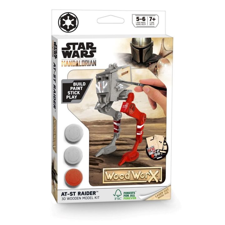 Réplica em madeira para pintar woodwork star wars at-st walker…