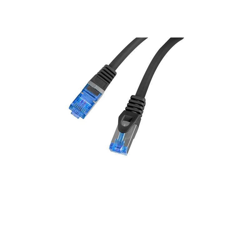 Lanberg Cat.6a S/FTP LSZH CCA Patch Cable 0.25m Black Fluke Passed…