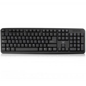 Ewent EW3109 Universal USB QWERTY Spanish Keyboard Black