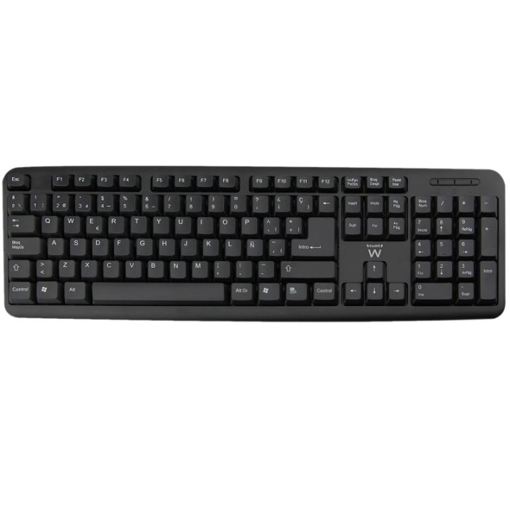 Ewent EW3109 Universal USB QWERTY Spanish Keyboard Black