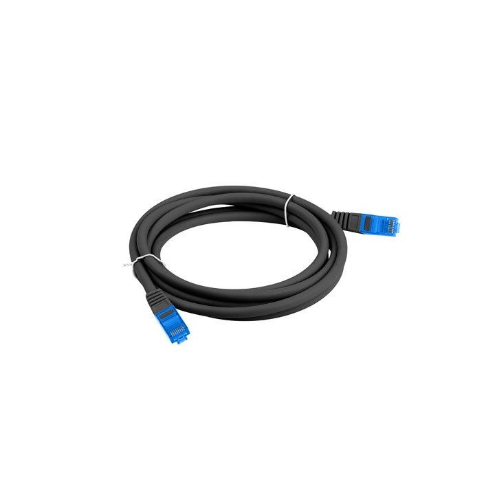 Lanberg Cat.6a S/FTP LSZH CCA Patch Cable 0.25m Black Fluke Passed…
