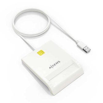 AISENS Smart Card Reader for eID, White