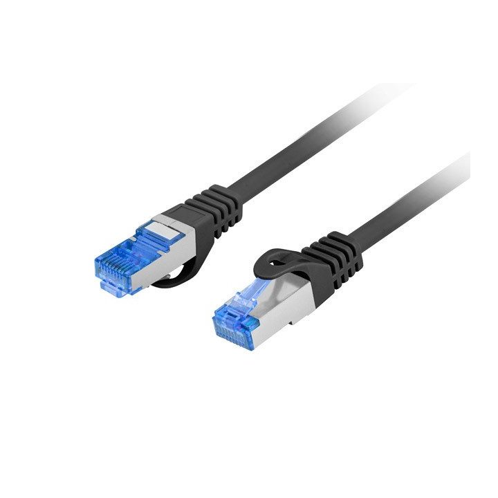 Lanberg Cat.6a S/FTP LSZH CCA Patch Cable 0.25m Black Fluke Passed…