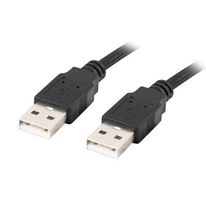 Cable USB 2.0 Lanberg 0.5m-macho-macho-negro (CA-USBA-20CU-0005-BK)