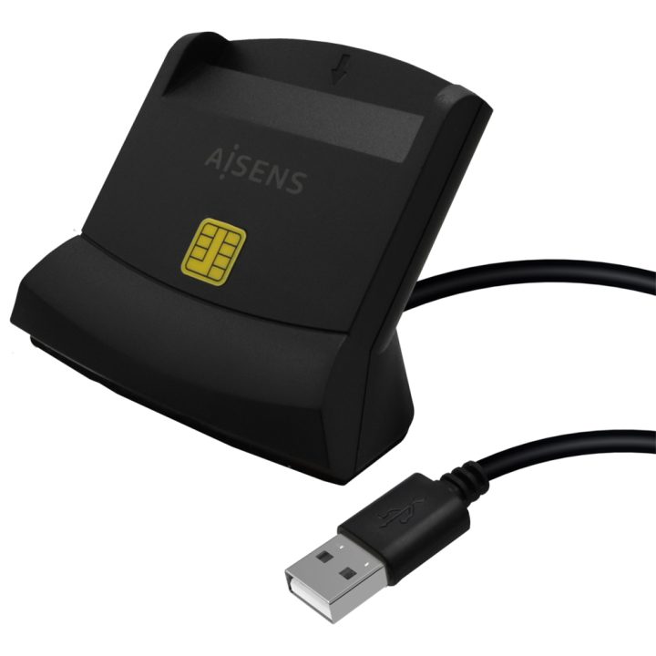 AISENS Smart Card Reader for eID, White