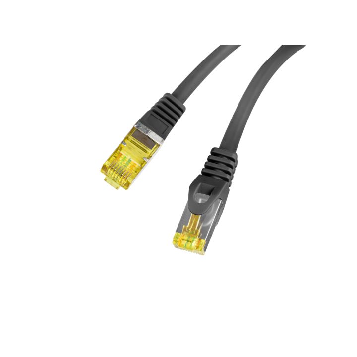 Lanberg Cat.6a S-FTP LSZH Cu Patch Cable 0.25m Gray Fluke Passed…