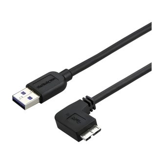 StarTech.com Slim 0.5m Right-Angle Micro USB 3.0 to USB A Cable