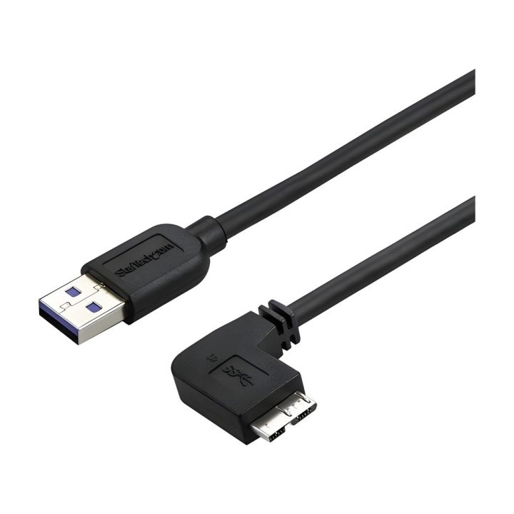 StarTech.com Slim 0.5m Right-Angle Micro USB 3.0 to USB A Cable