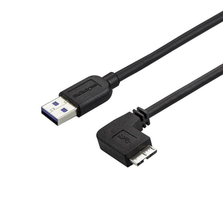 StarTech.com Slim 0.5m Right-Angle Micro USB 3.0 to USB A Cable