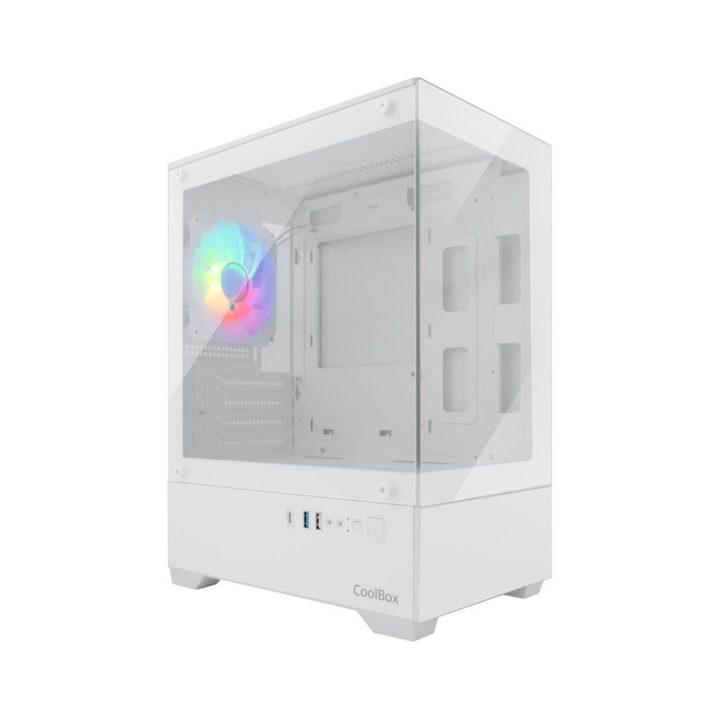 CoolBox Gaming Caixa MATX GM200 Vision Lite Branca USB-C 3.2 Gen1 Sem…