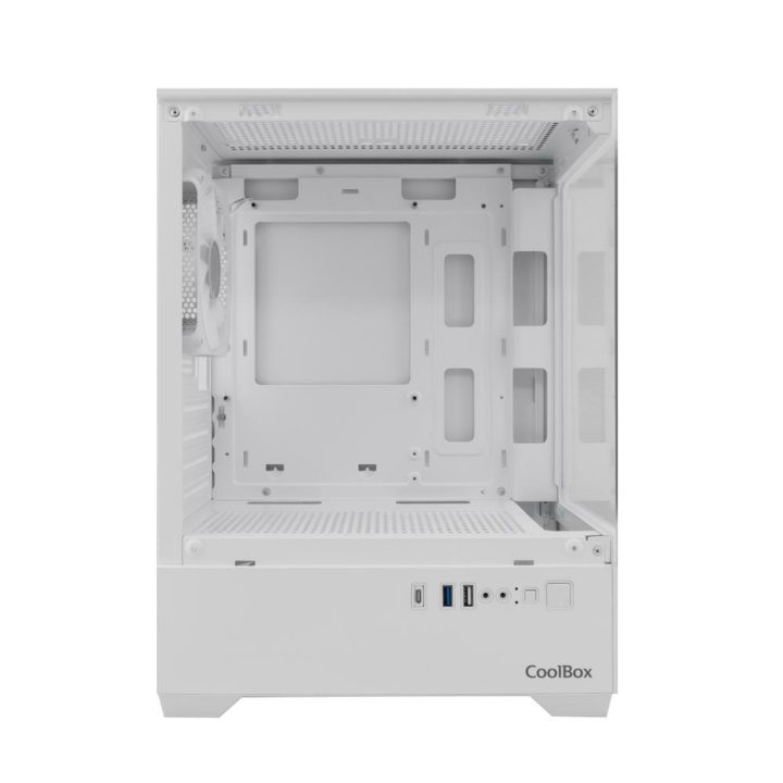 CoolBox Gaming MATX Case GM200 Vision Lite White USB-C 3.2 Gen1 No…