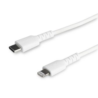 StarTech.com Heavy-Duty USB-C to Lightning Cable 1 m White - USB Type…
