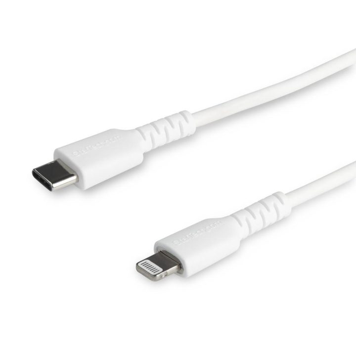 StarTech.com Cable Resistente USB-C a Lightning de 1 m Blanco - Cable…