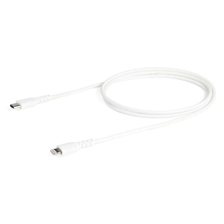 StarTech.com Cable Resistente USB-C a Lightning de 1 m Blanco - Cable…