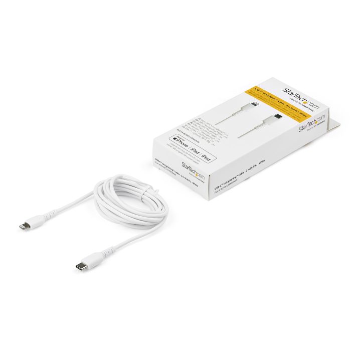 StarTech.com Cabo Resistente USB-C a Lightning de 1 m Branco - Cabo…