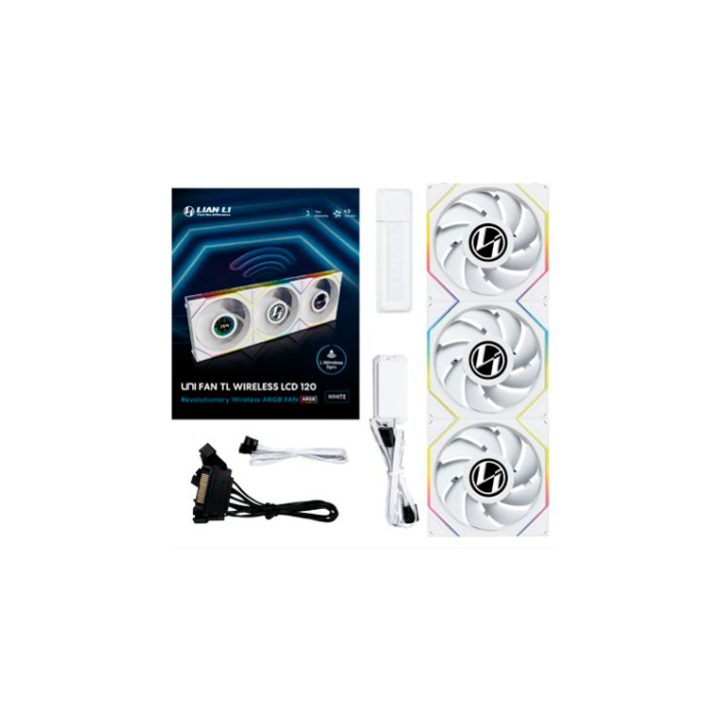 Ventilador 120X120 lian li unifan tl-LCD wireless white…