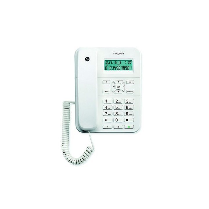 Motorola CT202 Teléfono analógico Identificador de llamadas Blanco