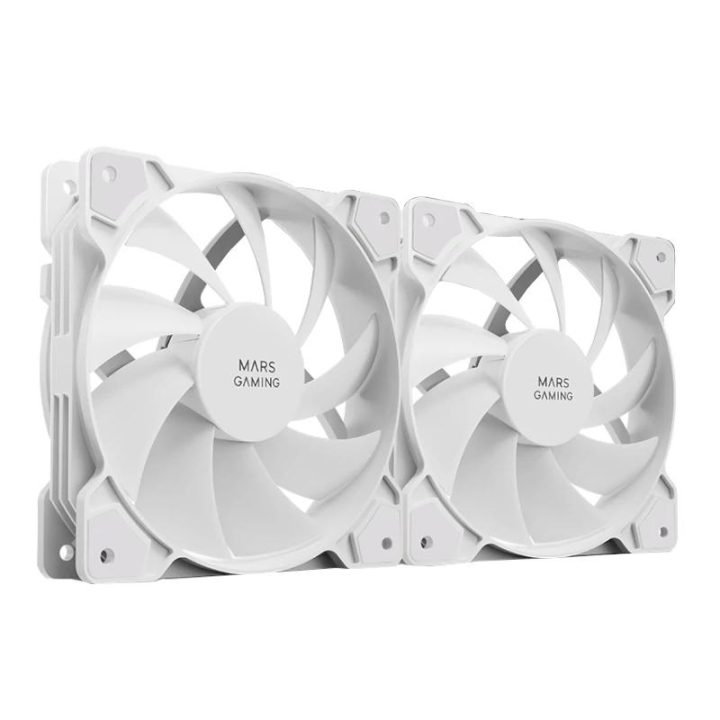 Mars Gaming MF-PROX2 Blanco, Kit 2 Ventiladores 120mm, Sistema…