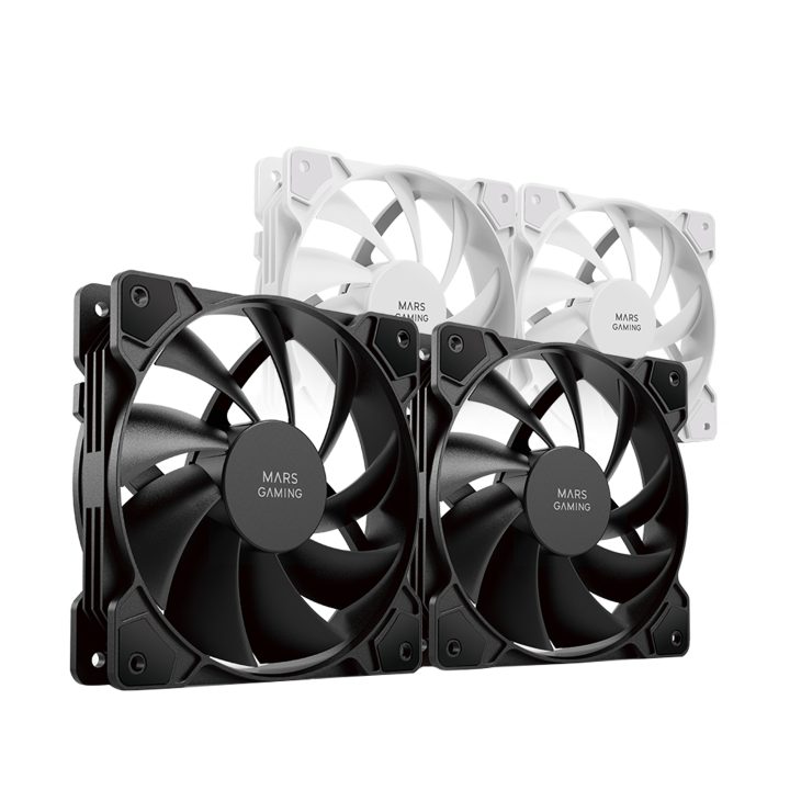 Mars Gaming MF-PROX2 White, 2-Fan 120mm Kit, Anti-Vibration System…