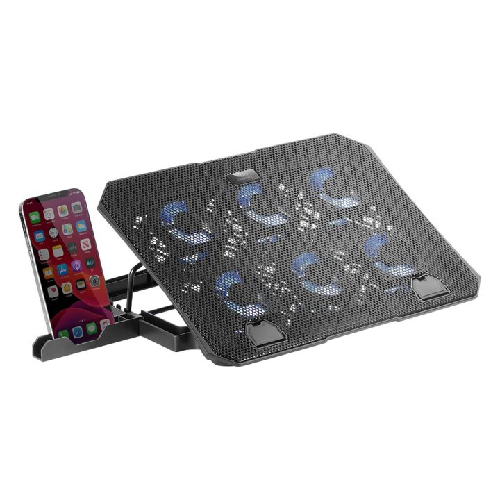 Mars Gaming MNBC23, Base Refrigeradora y Stand 16”, 6 Ventiladores…