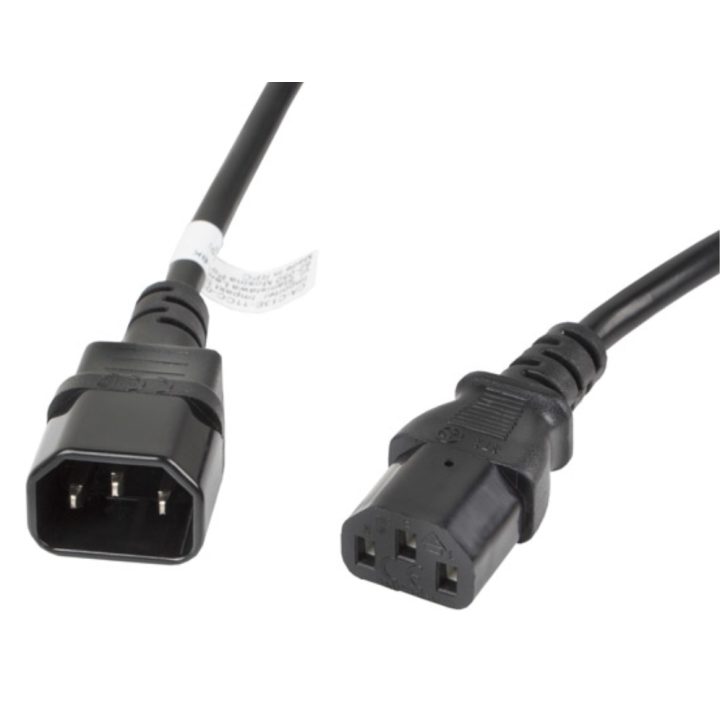 Lanberg CPU Power Extension Cable IEC320 C13 h-IEC320 C14 m vde 1.8m…