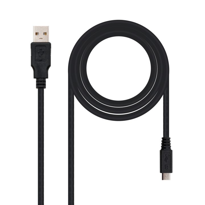 Nanocable CABLE USB 2.0, TIPO A/M-MICRO USB B/M, 0,8 M