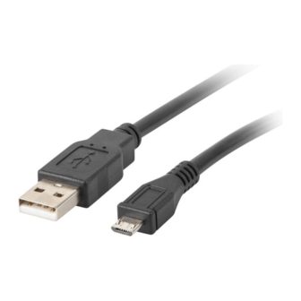 Cable USB Lanberg 2.0 macho-micro USB macho 0.3m negro…