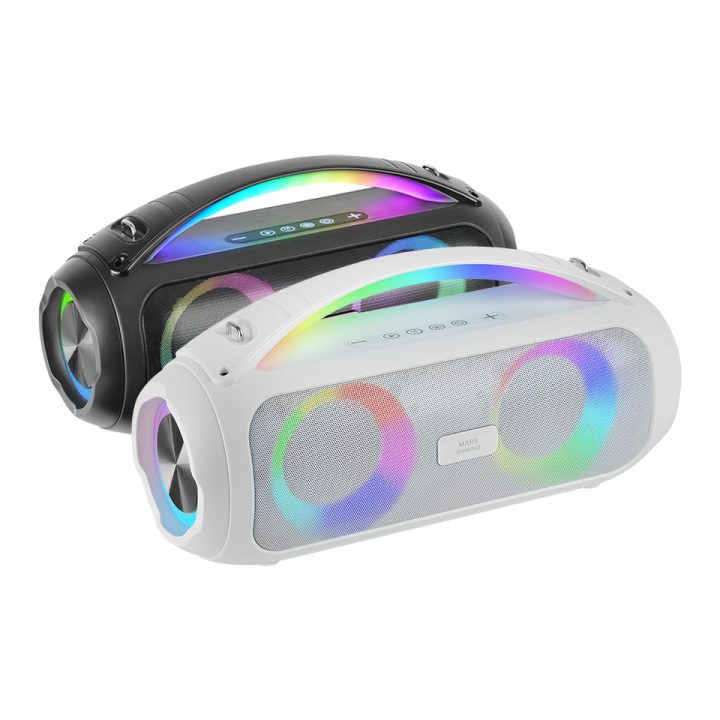 Mars Gaming MS-PULSE, Portable Bluetooth Speaker 50W RMS, RGB…
