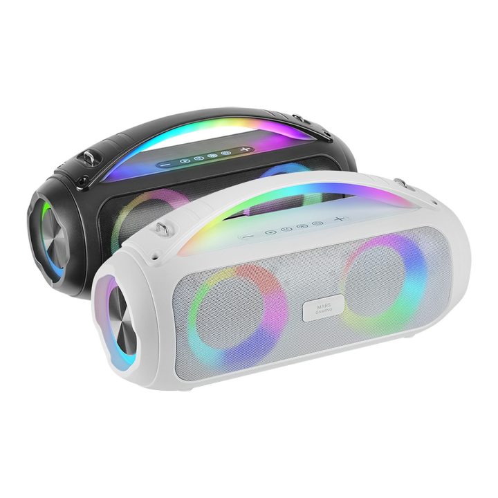 Mars Gaming MS-PULSE, Portable Bluetooth Speaker 50W RMS, RGB…